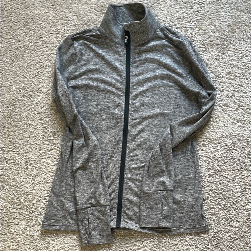 P’tula Women's Gray Zip-Up Jacket